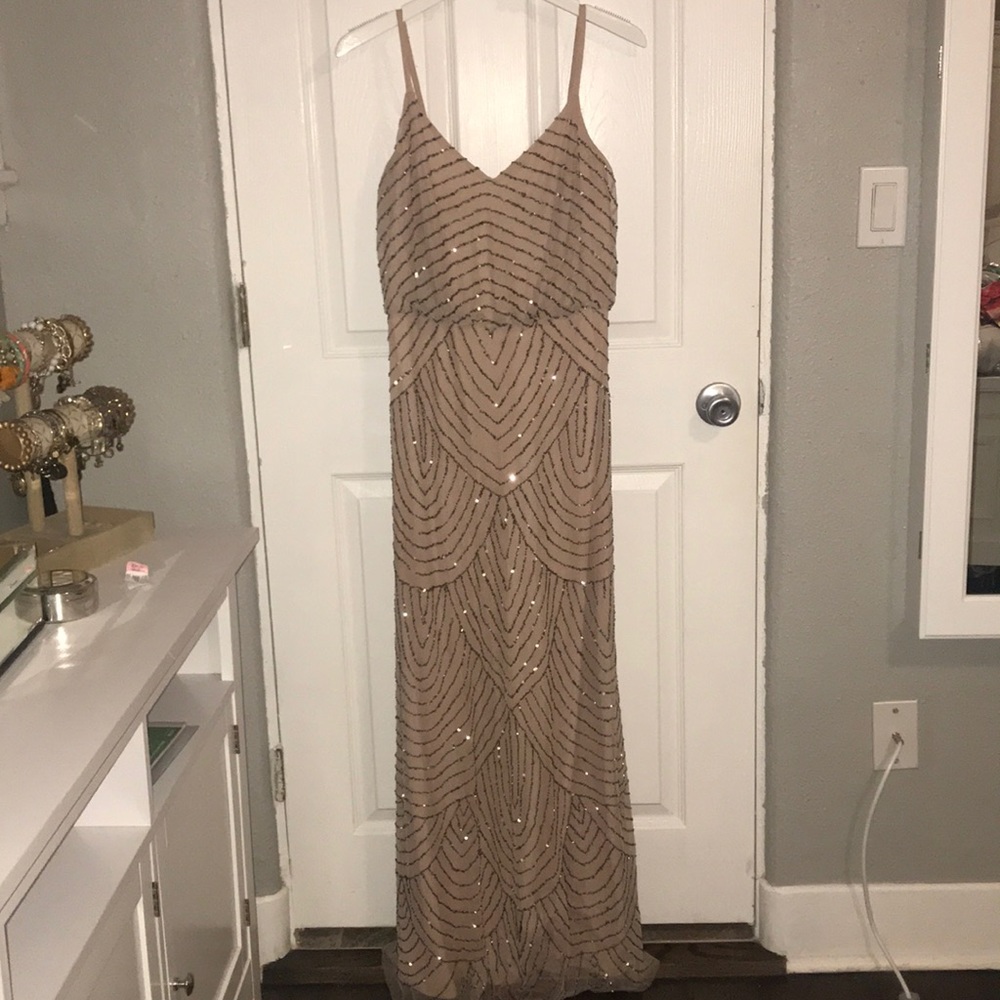 Adrianna Papell Embellished Blouson Gown